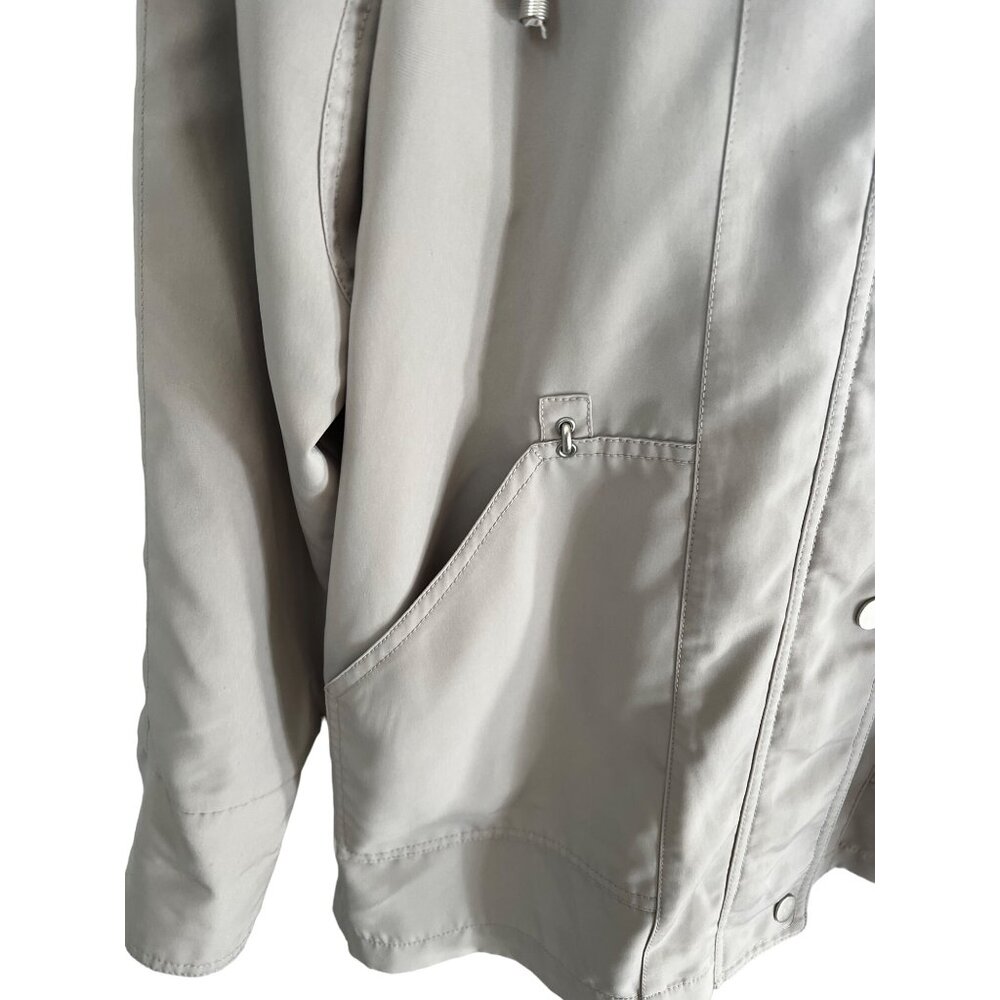 Fitz-Wright Beige Hooded Jacket M Polyester & Nyl… - image 7